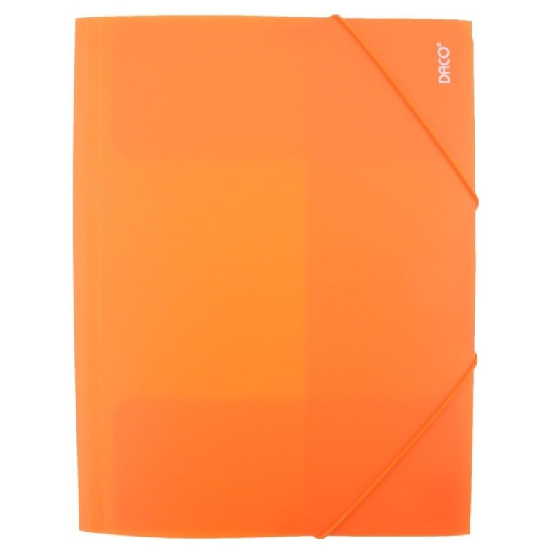 Mapa plastic cu elastic A4 Portocaliu DACO Mapa plastic cu elastic A4 Portocaliu DACO