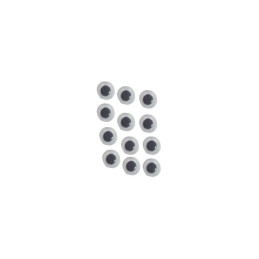 Accesorii creatie - ochisori mari plastic, negru, 12mm, set 60 buc, Colorarte