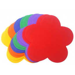 Forme decorative - hartie gumata - floare, 14x15cm, 1mm, diverse culori, set 12 coli, Colorarte