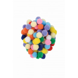 Accesorii creatie - Pom Pom textil, diverse culori, 15mm, set 200 buc, Colorarte