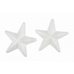 Accesorii creatie - polistiren - steluta, alb, 12cm, set 2 buc, Colorarte