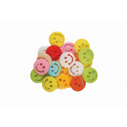 Accesorii creatie - nasturi zambareti plastic, 17mm, set 28 buc, Colorarte