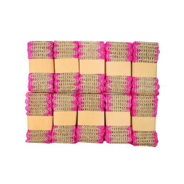 Accesorii creatie - panza iuta, 4cm x 2m, diverse modele, margine color, set 10 buc, Colorarte