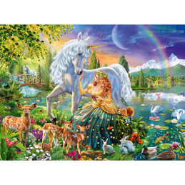Puzzle Printesa Si Unicorn, 200 Piese Starline