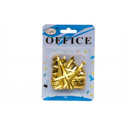 Clema metalica documente Office Cover P50169, 50mm, tip piuneza, aurie, blister 30 buc