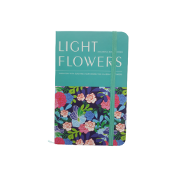 Jurnal A6 CNX Light Flowers 3782-38L, 192 pagini, coperta carton, cu elastic