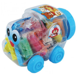Plastilina Cnx 312, 219g, galetusa in forma de trenulet, set 12 culori