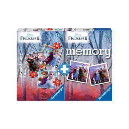 Puzzle si Joc Memory Frozen II, 25/36/49 Piese