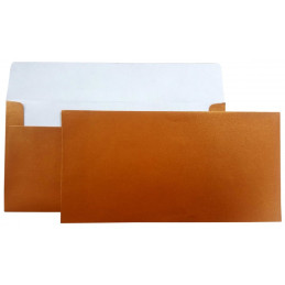 Plic color DL CNX, bronz metalizat, 120g/mp, 110x220mm, autoadeziv, set 10 buc