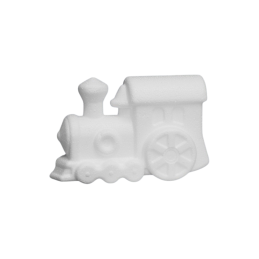 Accesorii creatie - polistiren HD - locomotiva, alb, 5x7.5x12cm, Colorarte