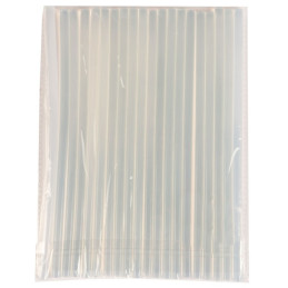 Baton silicon CNX, lipire la cald, 7mm x 20cm, alb, transparent, set 20 buc