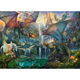 Puzzle Dragoni La Lupta, 9000 Piese