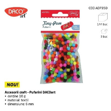 Pufarini pom pom Daco Art ADP350