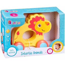Jucarie bebelusi - leu cu roti - Bam Bam 383729, 18+ luni