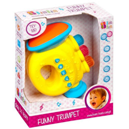 Jucarie bebelusi cu sunete si lumini - trompeta - Bam Bam 359911, 18+ luni