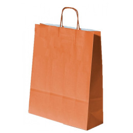Punga cadou Papiroti 04627, A3, 32x41x12cm, 100g/mp, portocalie, manere din hartie rasucita