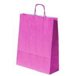 Punga cadou Papiroti 04631 / 00569, A3, 32x41x12cm, 100g/mp, roz, manere din hartie rasucita