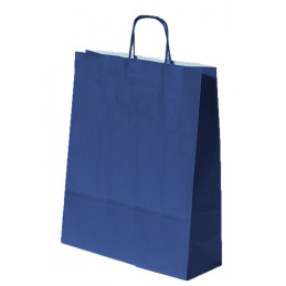 Punga cadou Papiroti 91716 / 91748, A3, 32x41x12cm, 100g/mp, bleumarin, manere din hartie rasucita