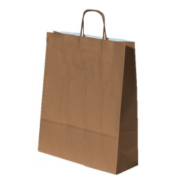 Punga cadou Papiroti 97717 / 39157, A3, 32x41x12cm, 100g/mp, kraft, manere din hartie rasucita