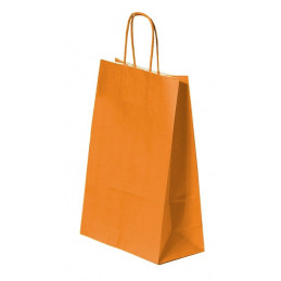 Punga cadou Papiroti 04520, A4, 22x31x10cm, 90g/mp, portocalie, manere din hartie rasucita
