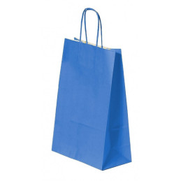Punga cadou Papiroti 04524 / 00507, A4, 22x31x10cm, 90g/mp, albastra, manere din hartie rasucita