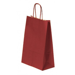 Punga cadou Papiroti 93932 / 93988, A4, 22x31x10cm, 90g/mp, grena, manere din hartie rasucita