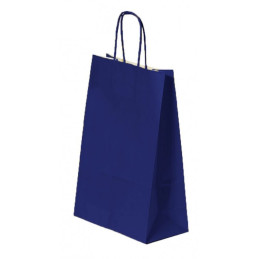 Punga cadou Papiroti 93933 / 93990, A4, 22x31x10cm, 90g/mp, bleumarin, manere din hartie rasucita