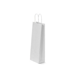 Punga cadou Papiroti 00280 / 03468, A5, 14x21x8cm, 90g/mp, alba, manere din hartie rasucita