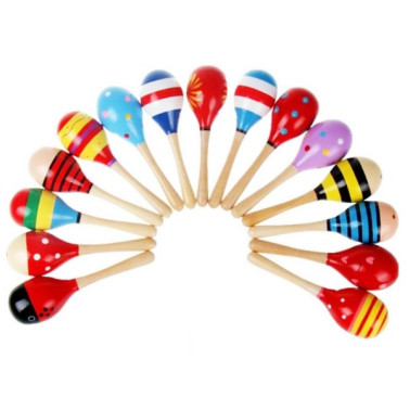 Jucarii muzicale Maracas lemn, 2 bucati