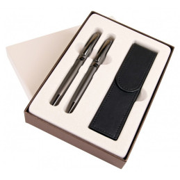 Set cadou stilou + pix + etui Cresco Symphony 850006 SY-01, corp metalic grafit