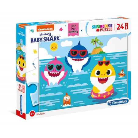 kidsmagicstore.ro|Puzzle carton 24 piese Clementoni Supercolor Maxi - Baby Shark, 28519 / 466347, 3+ ani40,75 lei36,67 leiClementoniFara stoc8005125285198