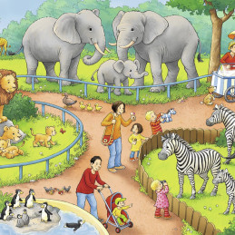 Puzzle Zi La Zoo, 2X24 Piese