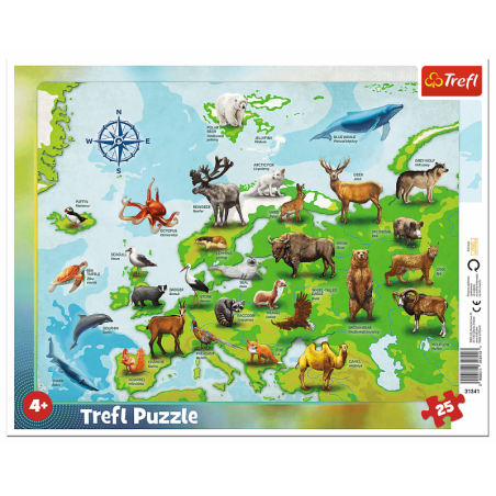 kidsmagicstore.ro|Puzzle carton 25 piese Trefl Harta Europei cu animale, 31341 / 460357, 4+ ani28,84 lei25,96 leiTreflFara stoc5900511313413