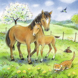 Puzzle Animale Si Pui, 3X49 Piese
