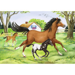 Puzzle Lumea Cailor, 2X24 Piese