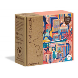Puzzle carton 60 piese Clementoni Play for future - Find it - Sweetest city, material reciclat, 50160 / 464451, 4+ ani