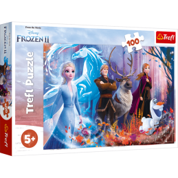 Puzzle carton 100 piese Trefl Frozen - Magic of frozen, 16366 / 448074, 5+ ani