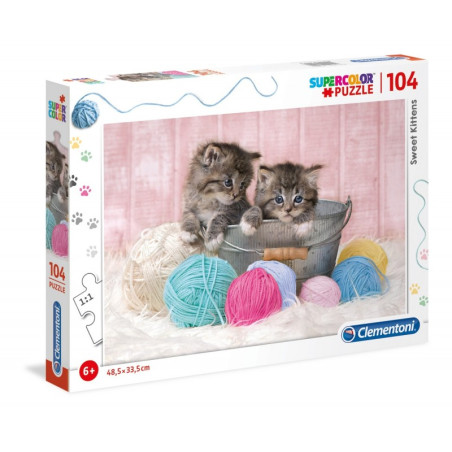 kidsmagicstore.ro|Puzzle carton 104 piese Clementoni Supercolor - Sweet Kittens, 27115, 6+ ani35,33 lei31,79 leiClementoniFara stoc8005125271153