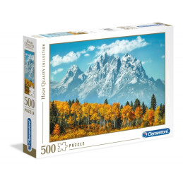 Puzzle carton 500 piese Clementoni Muntele Grand Teton toamna, 35034 / 395581, 10+ ani