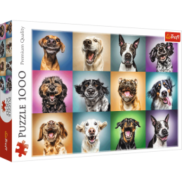 Puzzle carton 1000 piese Trefl Funny dog portraits, 10462 / 410204, 12+ ani