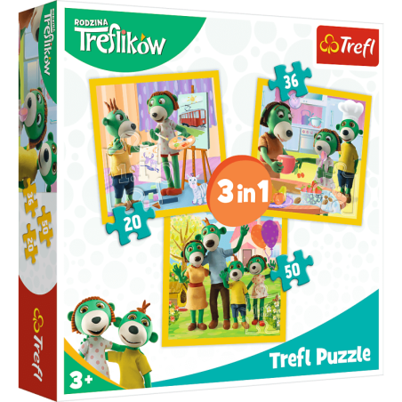 kidsmagicstore.ro|Puzzle carton 3in1 20-50 piese Trefl Treflikow-Rodzina - cu familia, 34850 / 459272, 3+ ani47,66 lei42,90 leiTreflFara stoc5900511348507