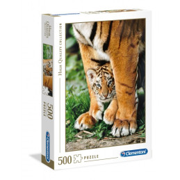 Puzzle carton 500 piese Clementoni Tigru Benghalez, 35046, 10+ ani