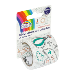 Accesorii creatie - banda adeziva, 48mm x 5m, de colorat Adventure, blister 1 buc, Fiorello, 170-2321