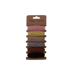 Accesorii creatie - sfoara canepa, 5m x 6 culori, Colorarte