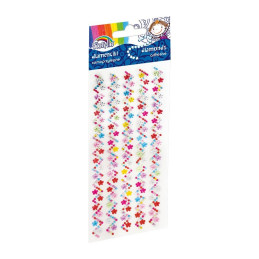 Accesorii creatie - diamante dantela plastic, multicolor, 25cm, autoadezive, blister 5 buc, Fiorello, GR-DS070 / 170-2460