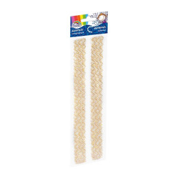Accesorii creatie - diamante dantela plastic, galben, 30cm, autoadezive, blister 2 buc, Fiorello, GR-DS081-4 / 170-2464