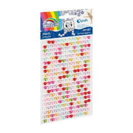 Accesorii creatie - perle plastic, diverse culori, 3mm, intense, set 260 buc, Fiorello, GR-PS162-2 / 170-2584