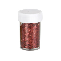 Sclipici decorativ pulbere, rosu, set 12 buc, Colorarte
