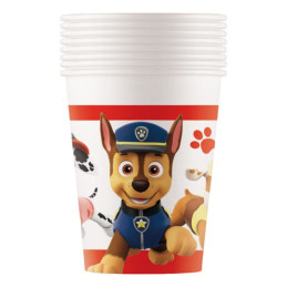 Pahare petrecere GoDan Party Paw Patrol Ready for action, 200ml, carton, alb, 461075, set 8 buc