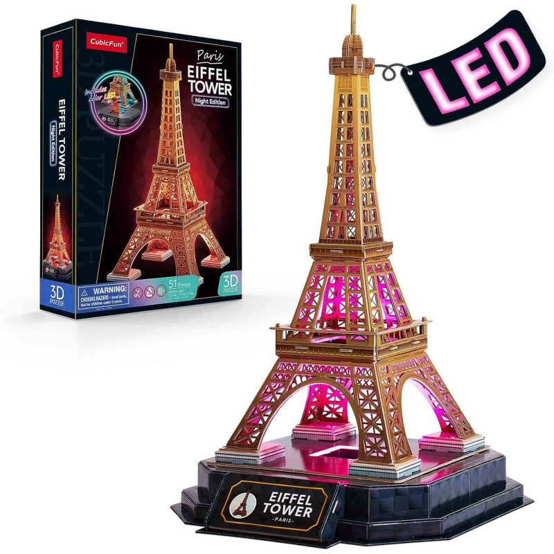 kidsmagicstore.ro|CUBICFUN - PUZZLE 3D TURNUL EIFFEL EDITIE LUMINOASA 51 PIESE105,78 lei95,20 leiCubic FunNoutati6944588205348